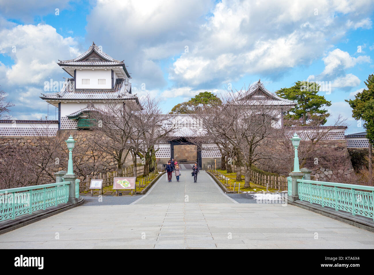 Kanazawa Castle in der Nähe von Kenroku-en Garten Stockfoto