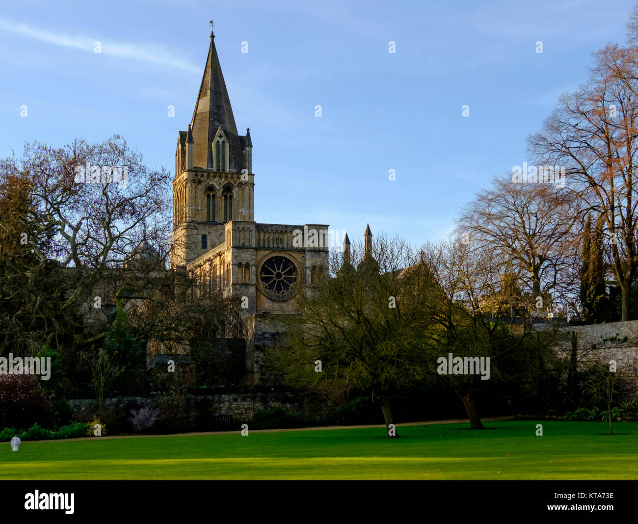 Rund um die Universität von Oxford Dezember Christus Kirche 2017 Stockfoto
