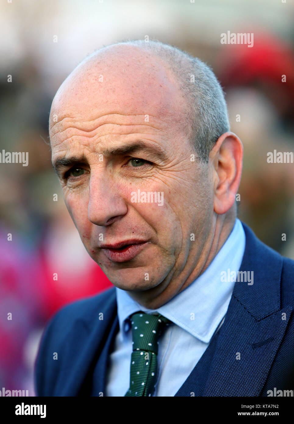 Trainer Fergal O'Brien bei Tag zwei Der bet365 treffen in Wetherby Pferderennbahn. Stockfoto