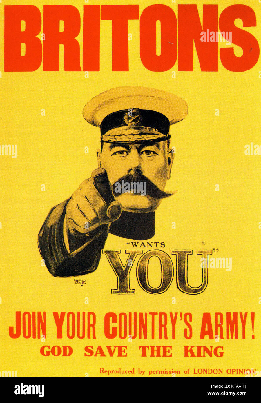 HERBERT KITCHENER, 1. Earl Kitchener (1850-1916) auf der legendären Britischen recruiting Poster 1914 entworfen von Alfred Leete Stockfoto