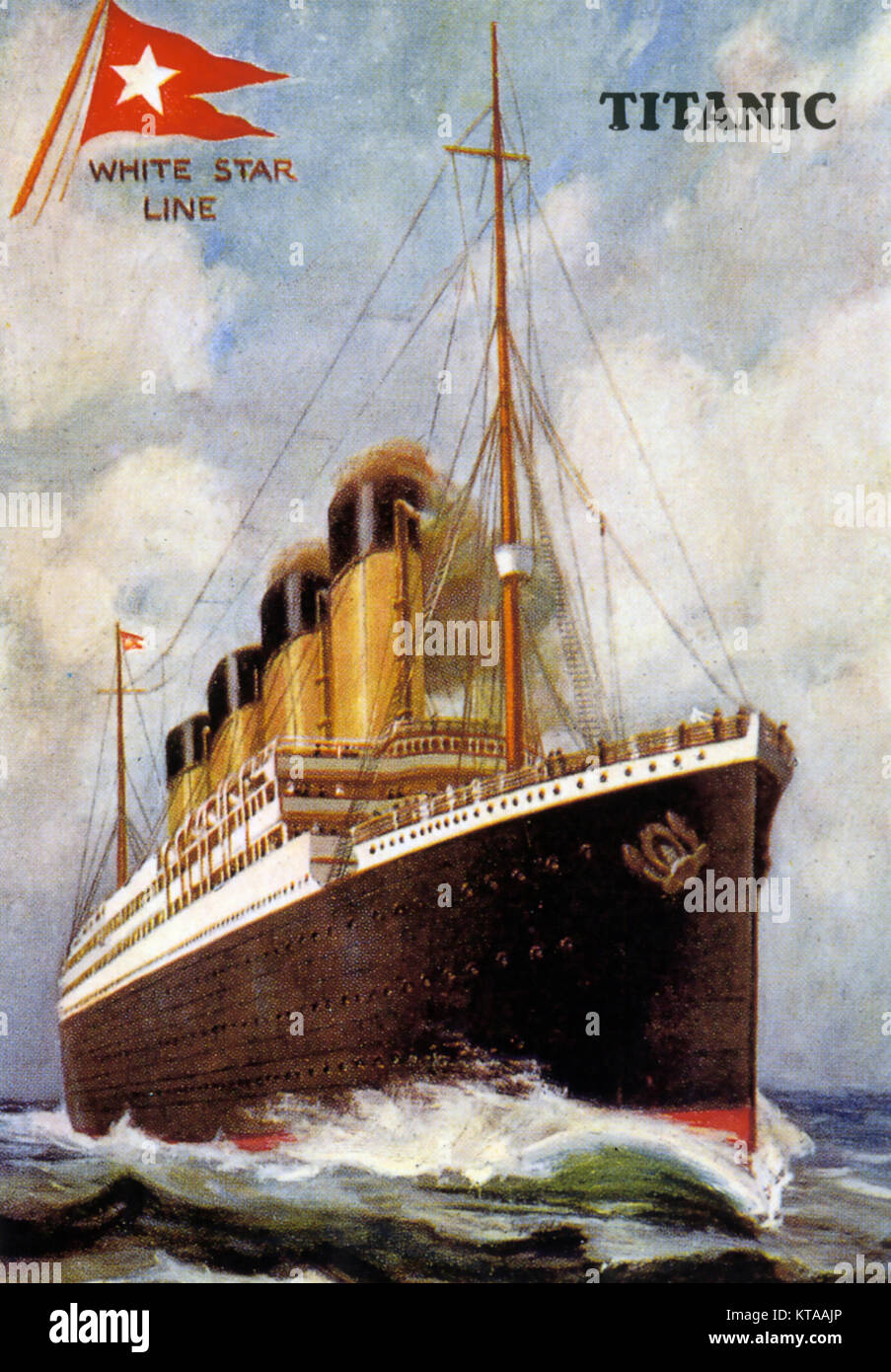 RMS Titanic britische Passagierschiff in ein Poster 1912 Stockfoto