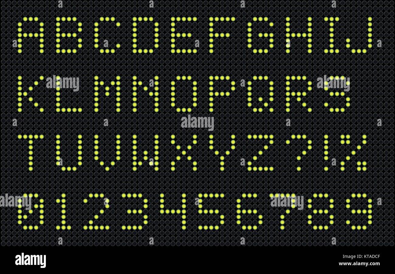 Grüne LED-Dot-Matrix-Display Stock Vektor