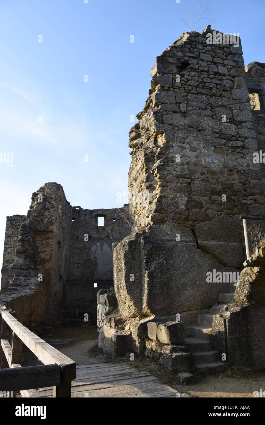 Ruinen, Burgruine prandegg, Schöbel Nau im mÃ¼hlkreis, hÃ¶henburg, burgfried, Burgberg, Mittelalter Stockfoto