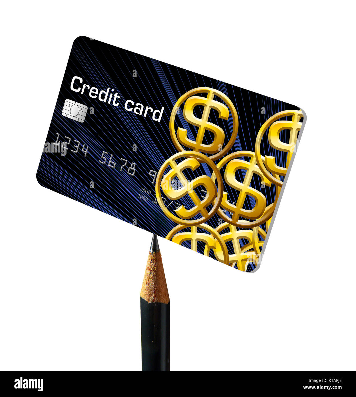 Bargeldlose gehen. Die Idee ist das Thema dieses 3-D-Abbildung Kreditkarten ersetzen die Notwendigkeit Geld zu tragen. Stockfoto