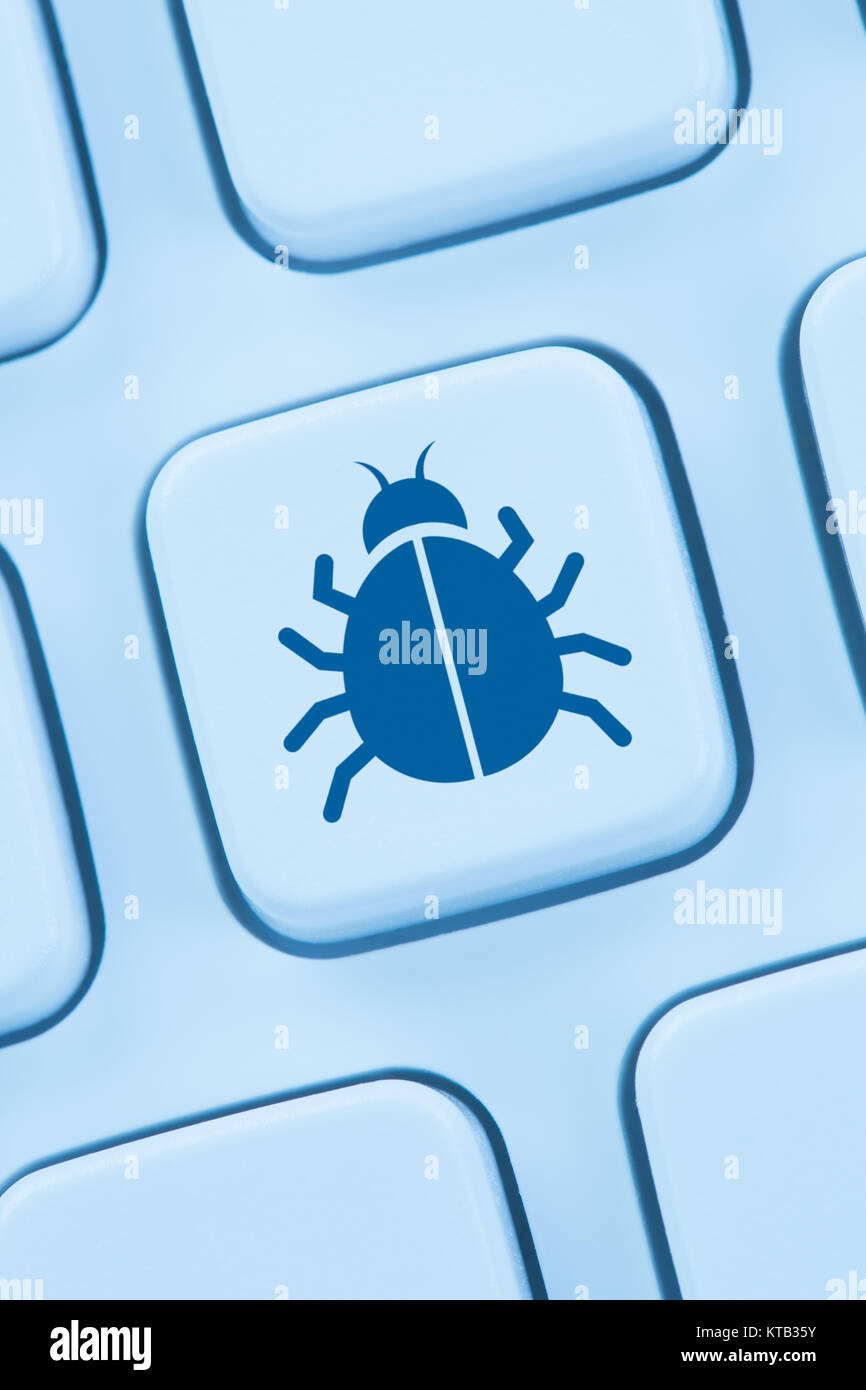 Computer Virus Trojaner Sicherheit im Internet surfen online web Stockfoto