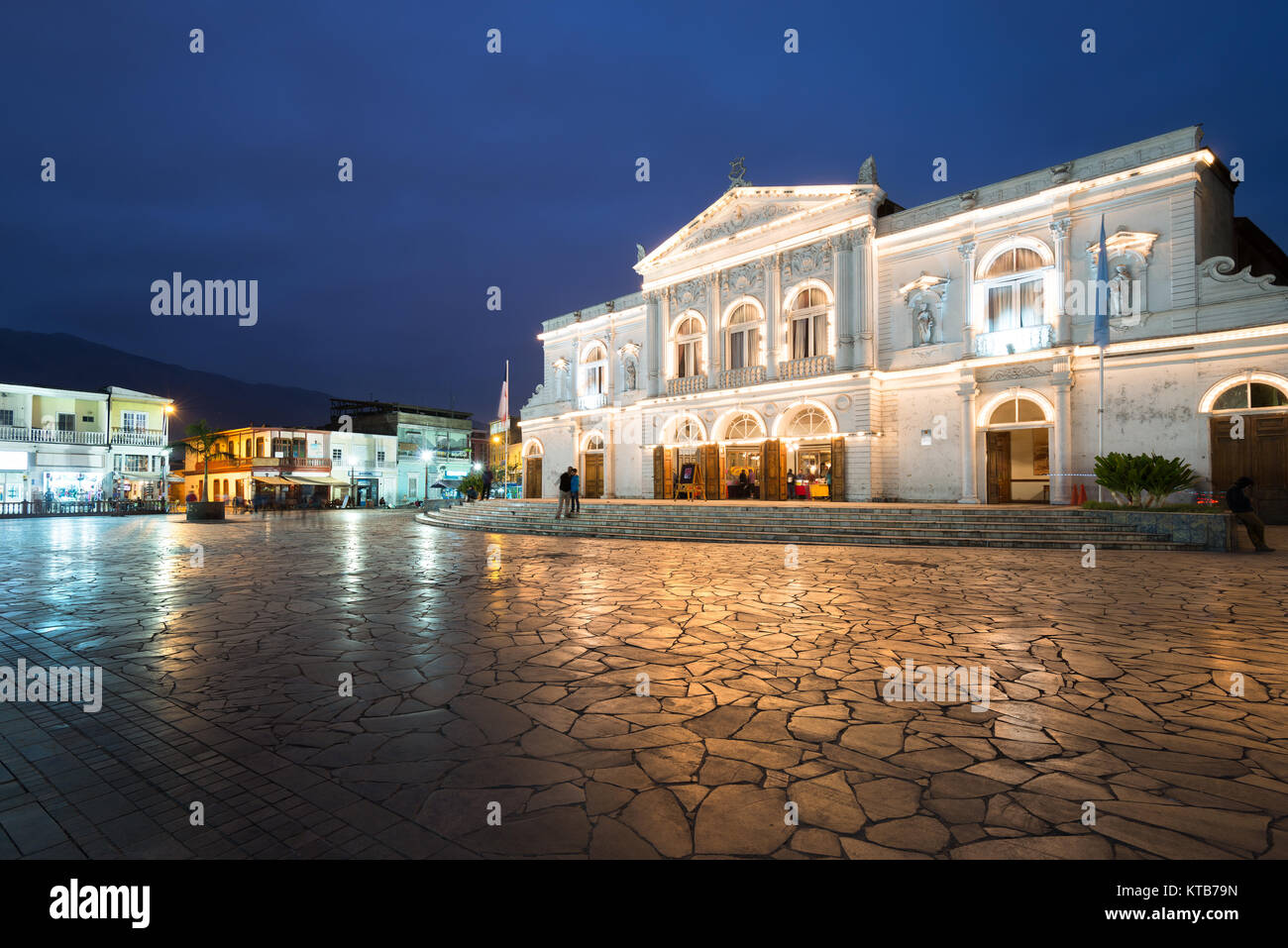 Iquique, Tarapaca Region, Chile - das Stadttheater von Iquique, ein traditionelles Gebäude im Jahr 1889 im Downtown, Home für die meisten gebaut Stockfoto