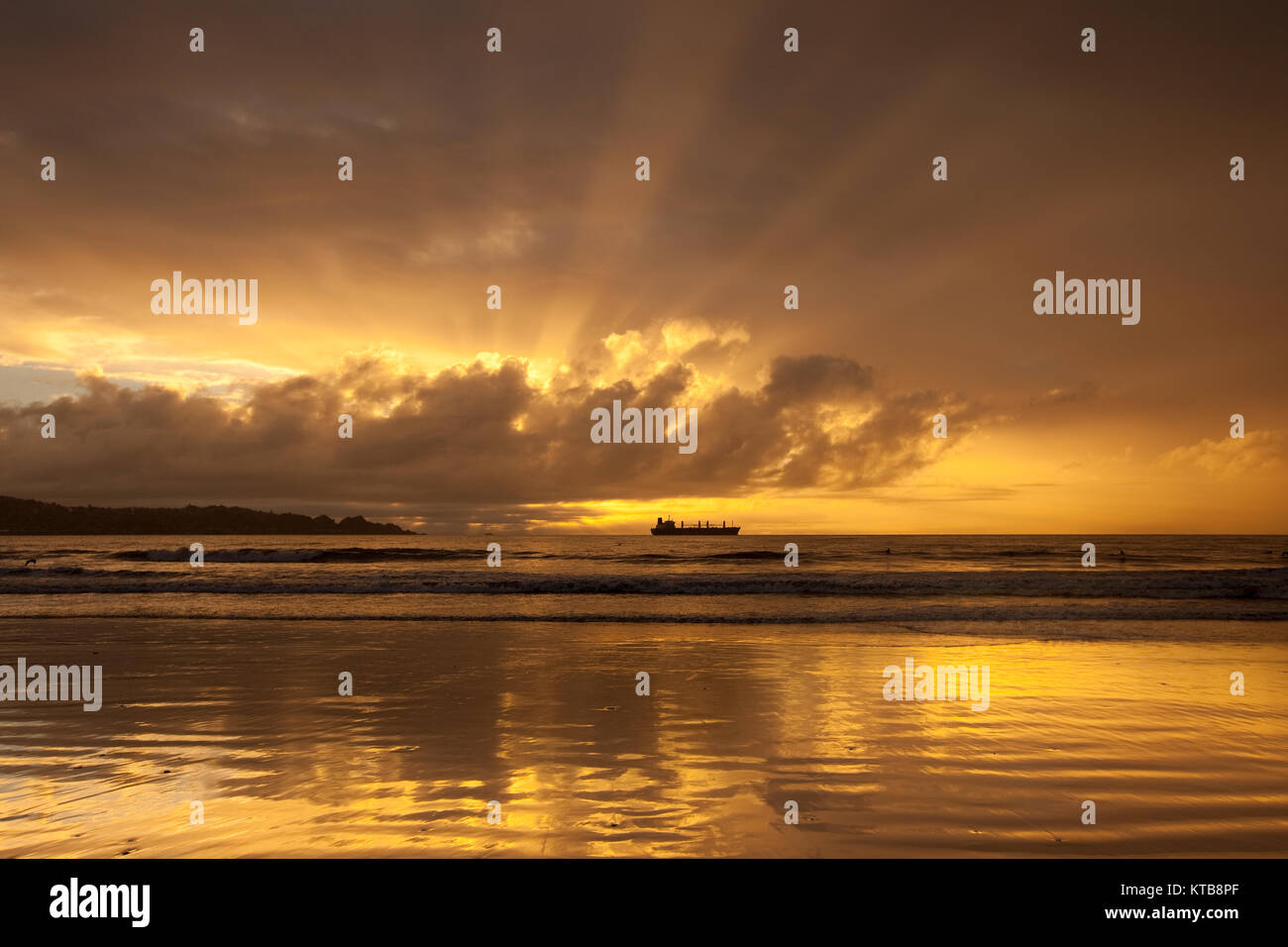 Sonnenuntergang in Coquimbo im Norden Chiles Stockfoto