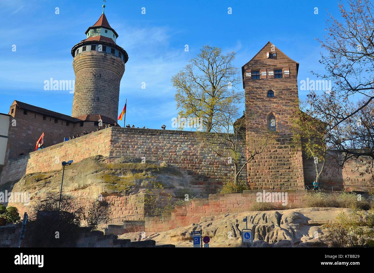 Das Schloss (Kaiserburg) Nürnberg (Franken, Bayern, Deutschland) Stockfoto