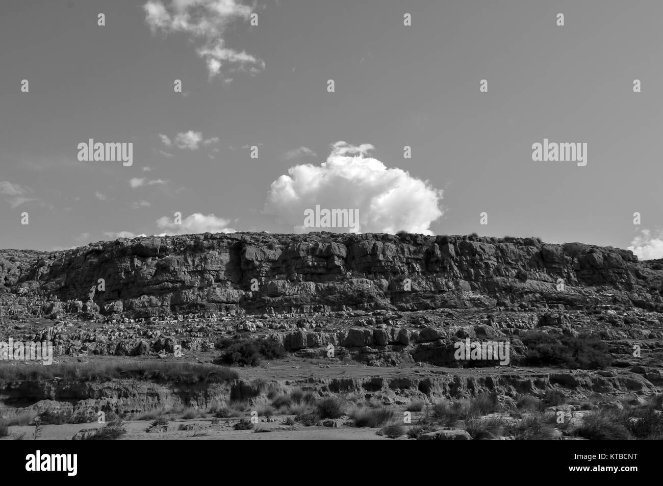 Landschaft, Berge und Wolken Stockfoto