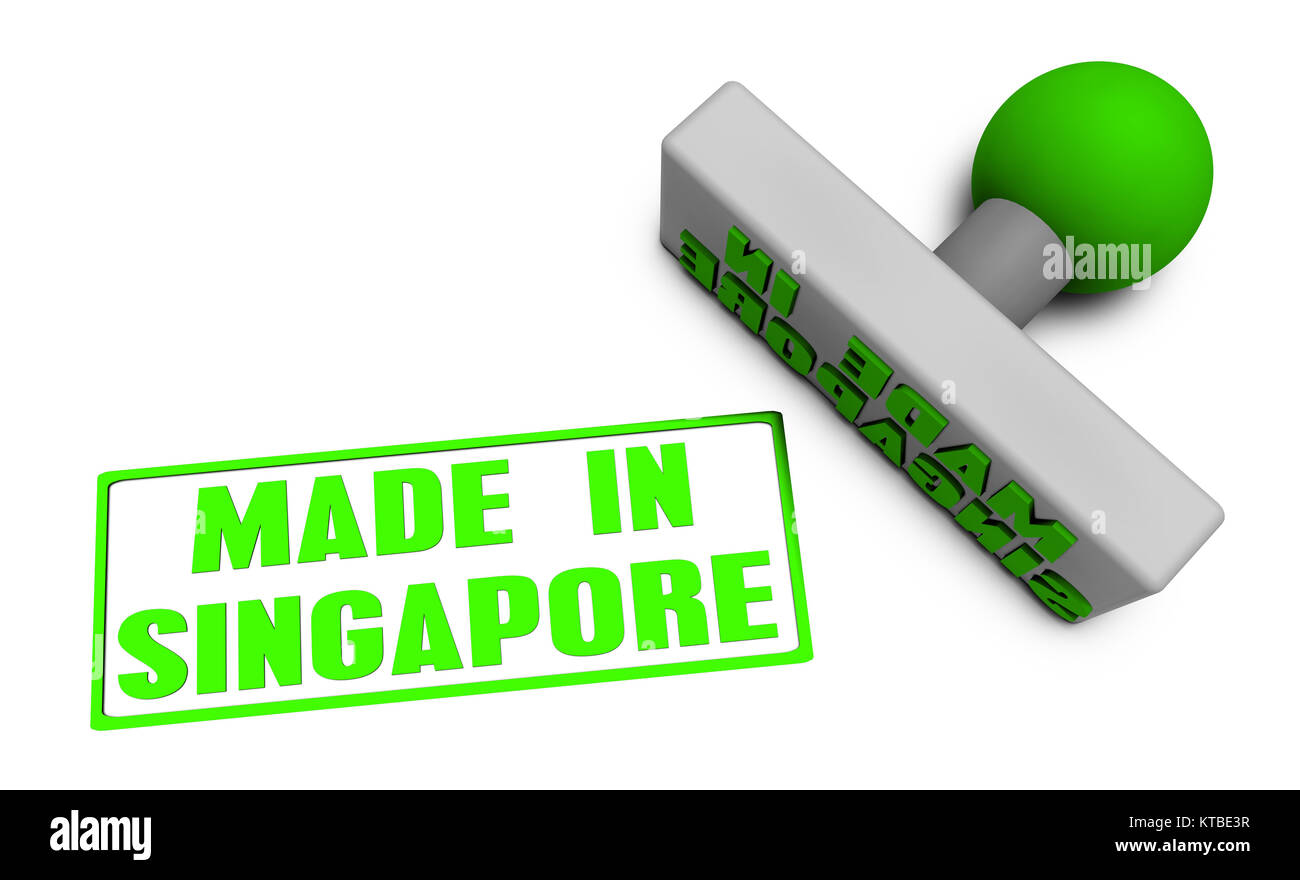 In Singapur Stempel gemacht Stockfoto