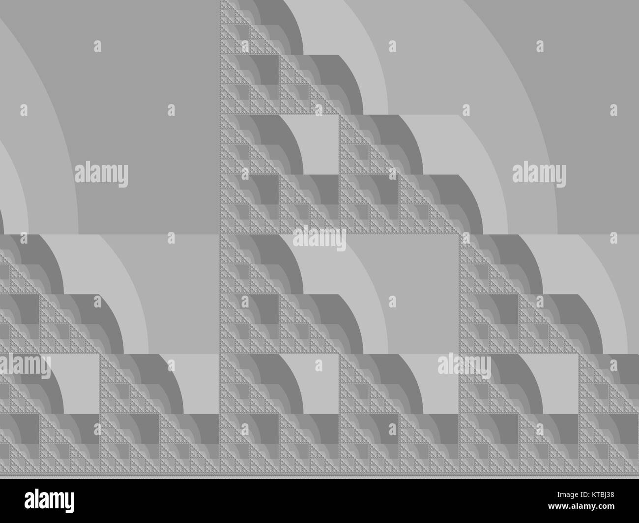 Graustufen Fractal-hintergrund Stockfoto