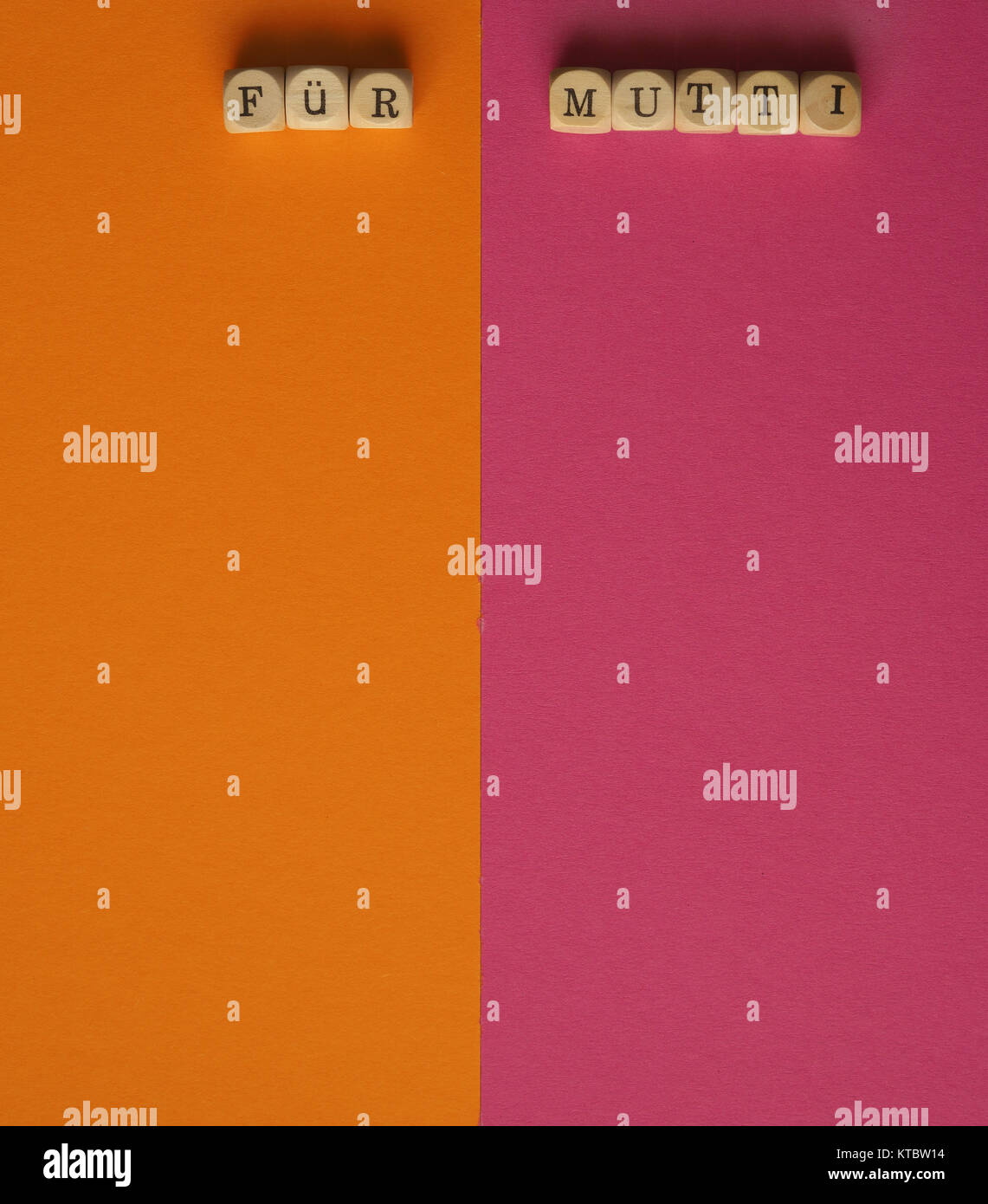 Muttertagshintergrund Mit Textraum in rosa Und Orange Stockfoto