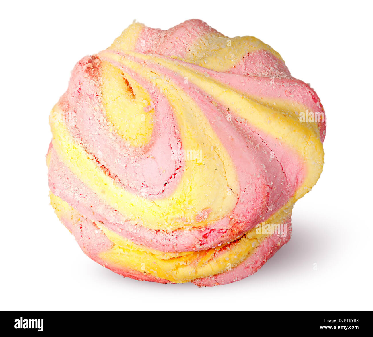 Single gelb und pink Marshmallow Stockfoto