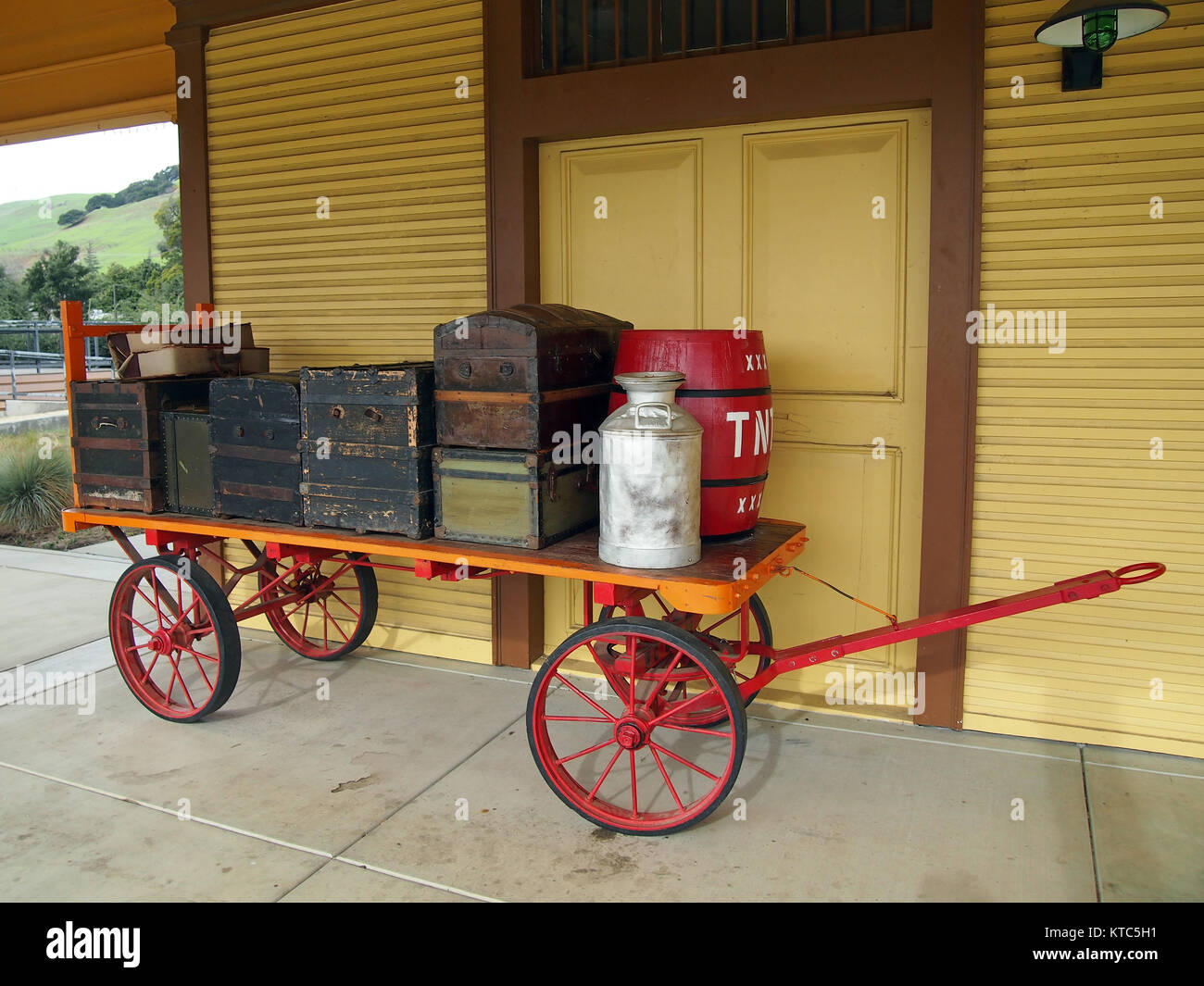 Gepäckwagen, Niles, Kalifornien Stockfoto