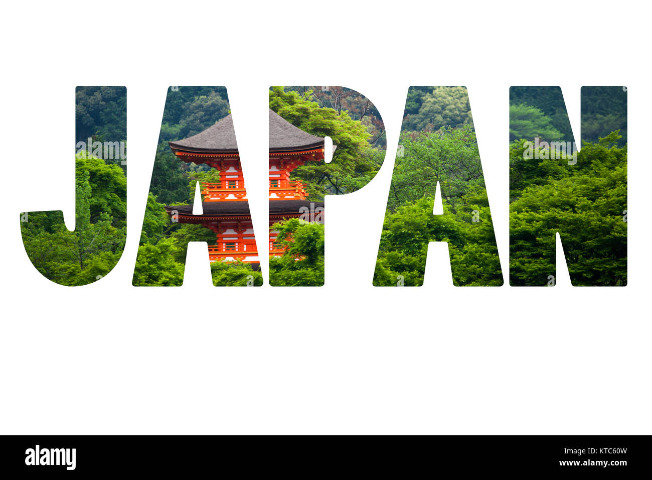 Fünfstöckige Pagode in Miyajima, Japan Stockfoto
