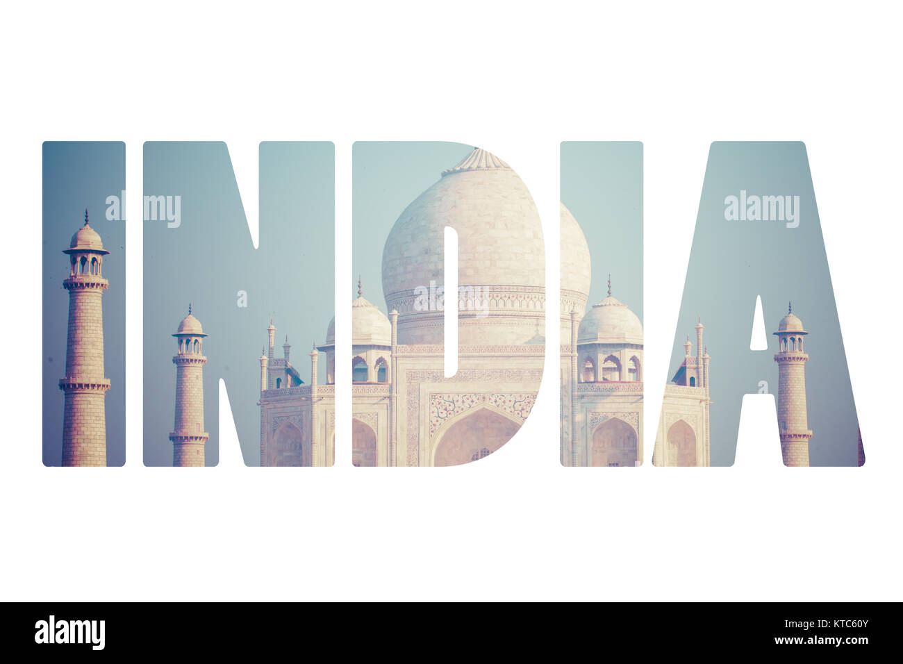 Taj Mahal, eine berühmte historische Denkmal, ein Denkmal der Liebe, der größte weiße Marmor Grab in Indien, Agra, Uttar Pradesh Stockfoto