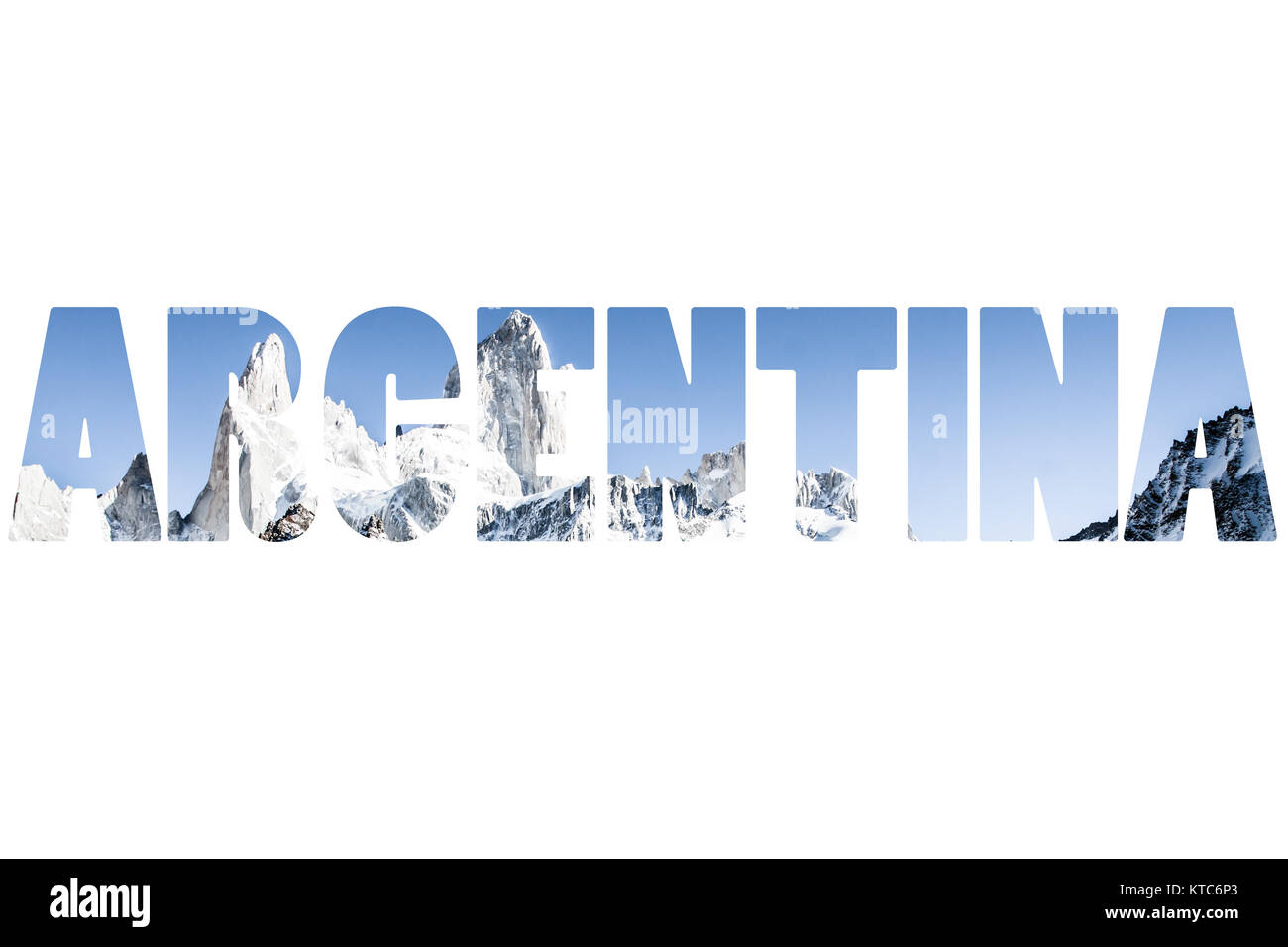 Wunderschöne Naturlandschaft mit Mt. Fitz Roy gesehen im Los Glaciares Nationalpark, Patagonien, Argentinien Stockfoto