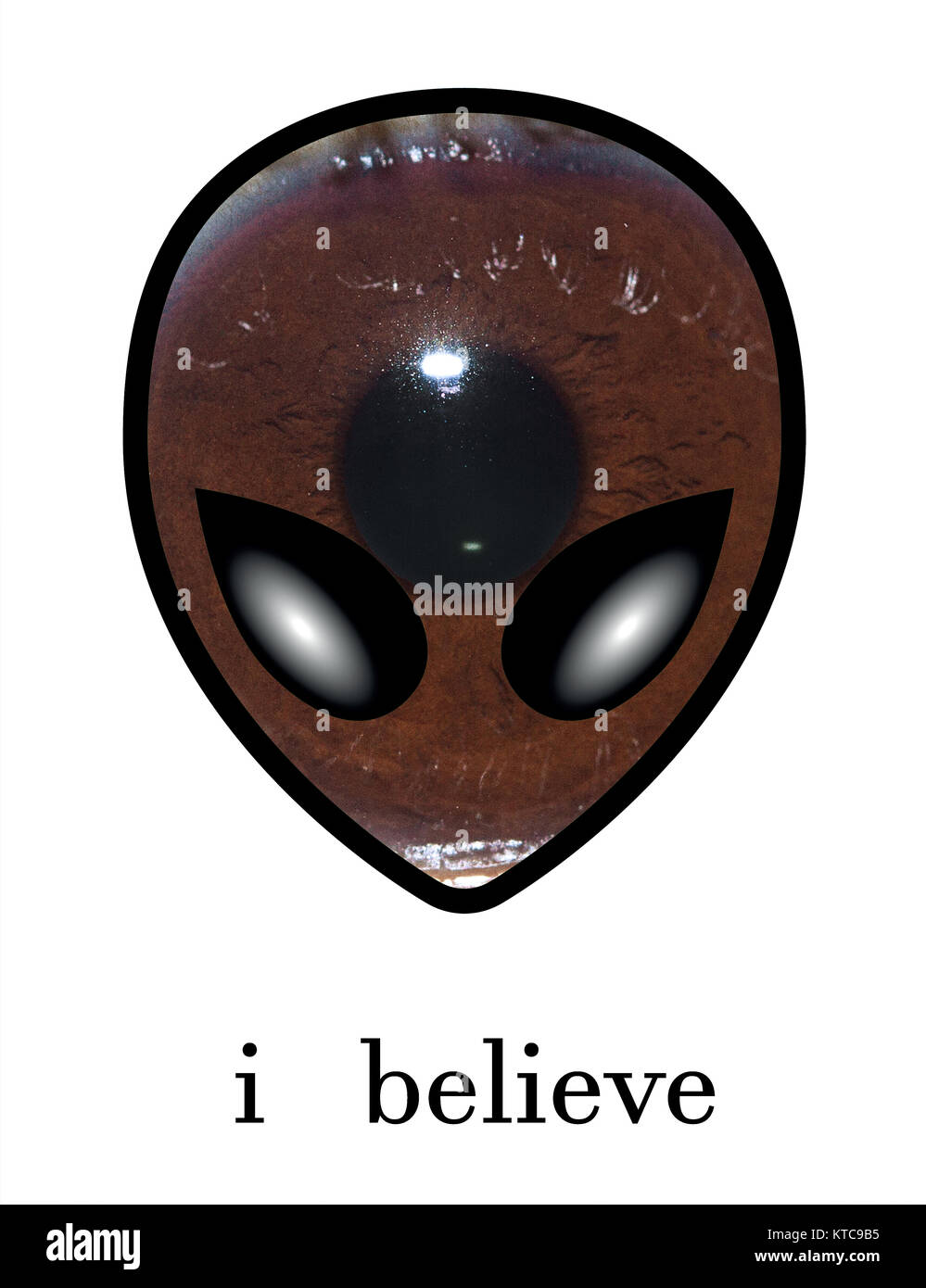 Auge glauben außerirdisches Leben Stockfoto