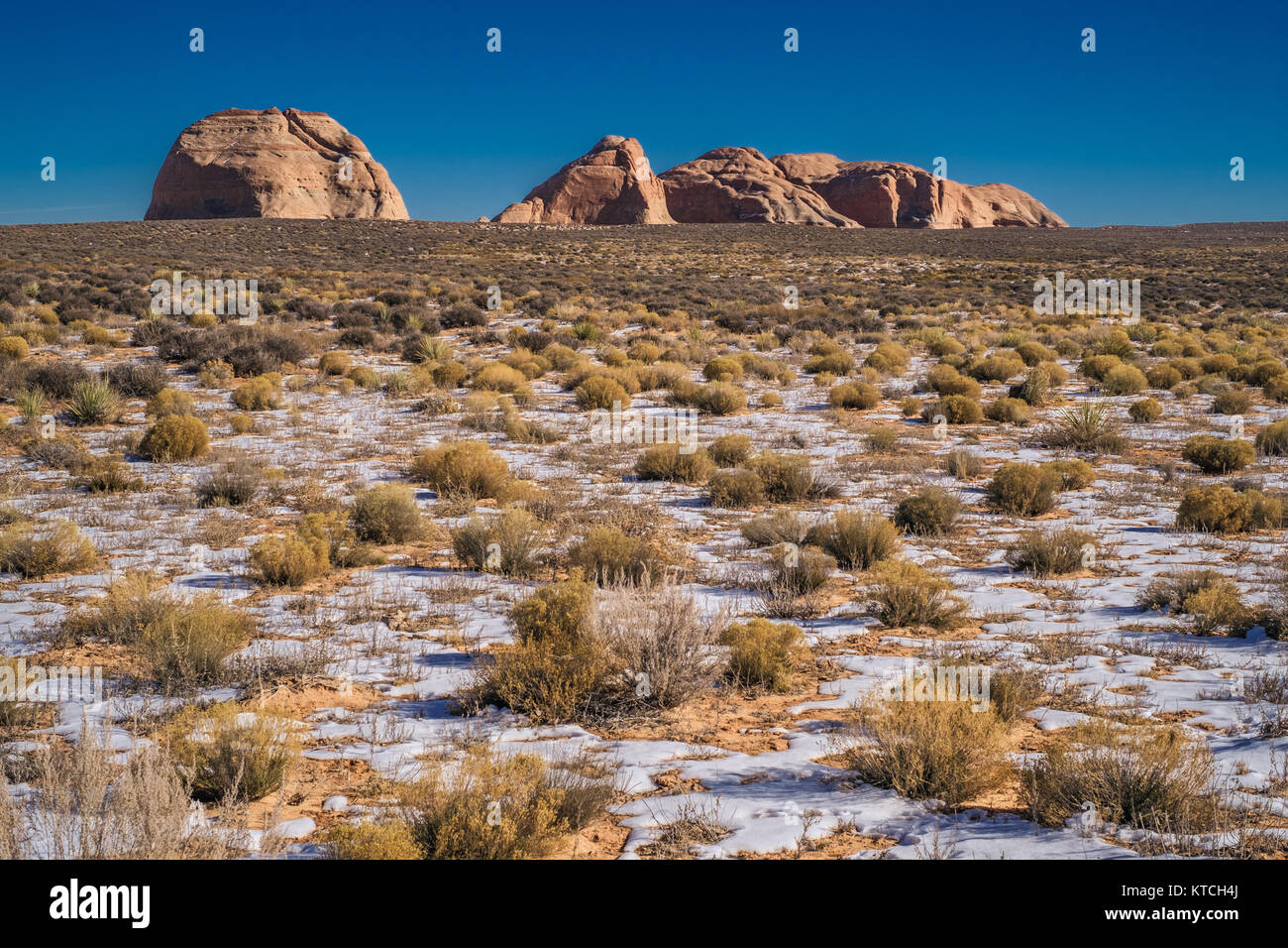 Felsformation im Wüstenklima Land in der Nähe von Page. Arizona USA. Stockfoto