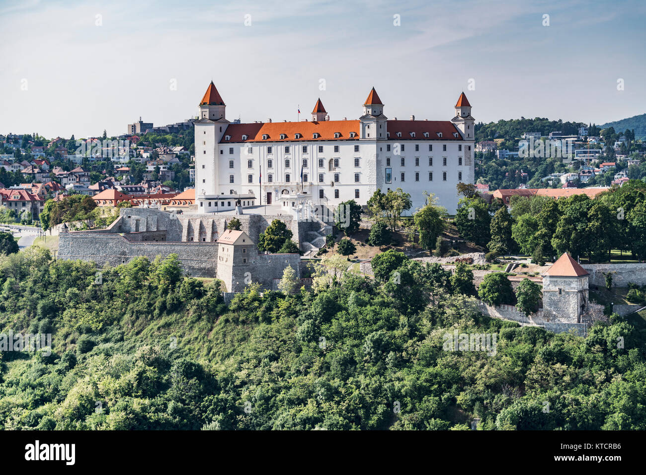 Die Burg von Bratislava befindet sich in Bratislava, die Hauptstadt der Slowakei in Europa Stockfoto