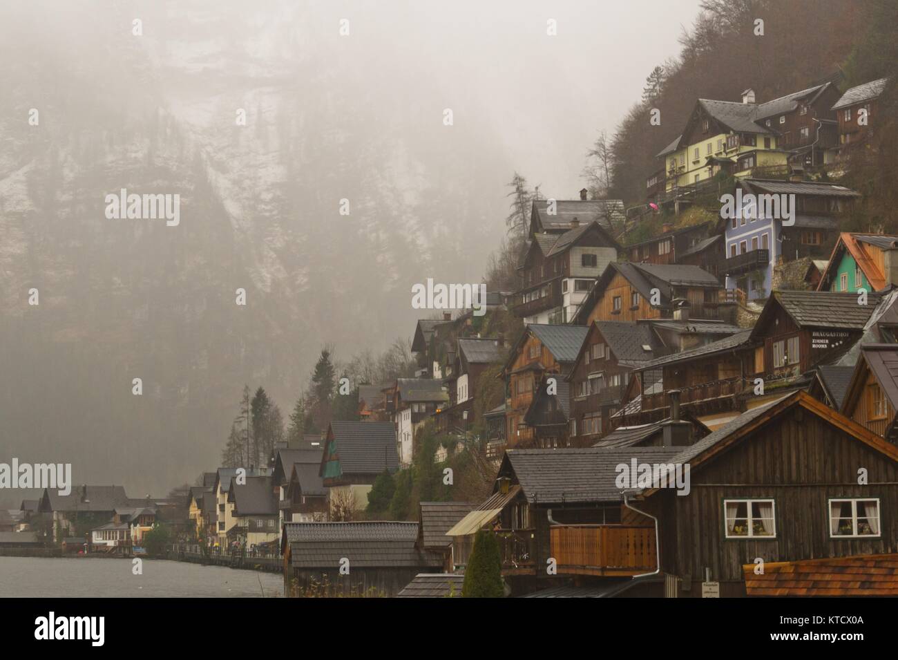 Hallstatt, Österreich Stock Vektor