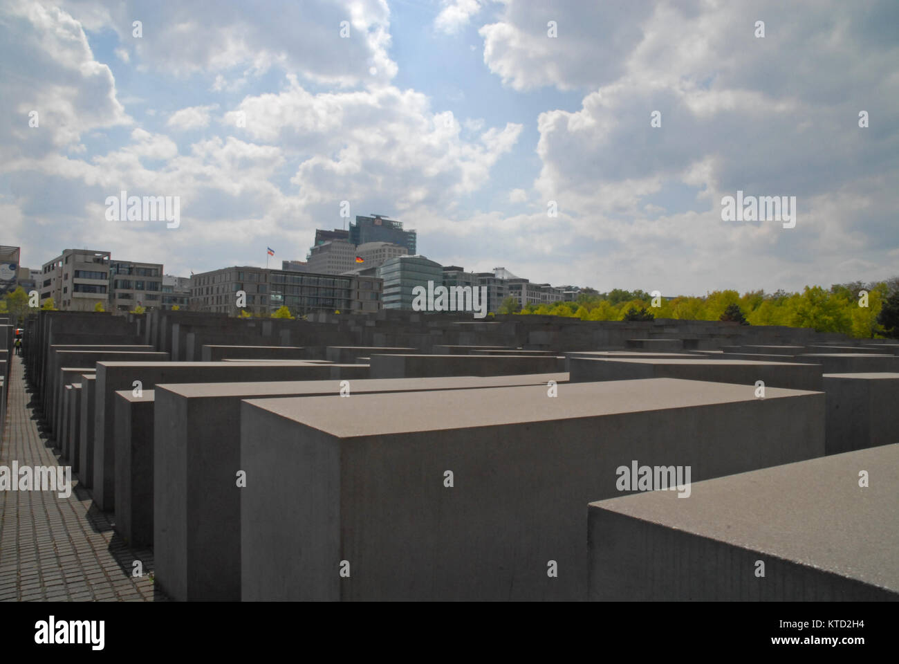 Berlin, Deutschland - 1. Mai 2017: Holocaust Memorial Stockfoto