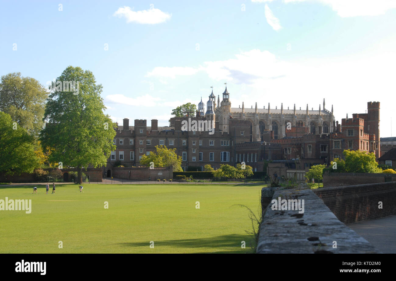 Eton, Großbritannien - 16 Mai 2015: Eton College und College Feld am Abend Stockfoto