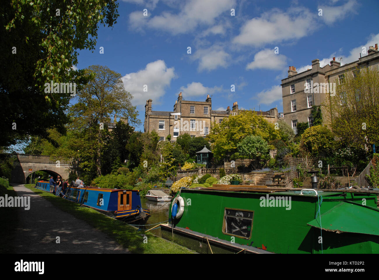 Kennet und Avon Kanal in Bath, Großbritannien Stockfoto