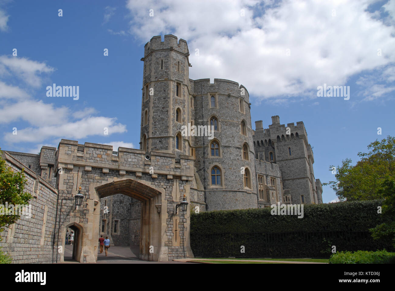 Windsor, Großbritannien - 16 Mai 2015: St. George's Gate und König Edward III Tower Stockfoto