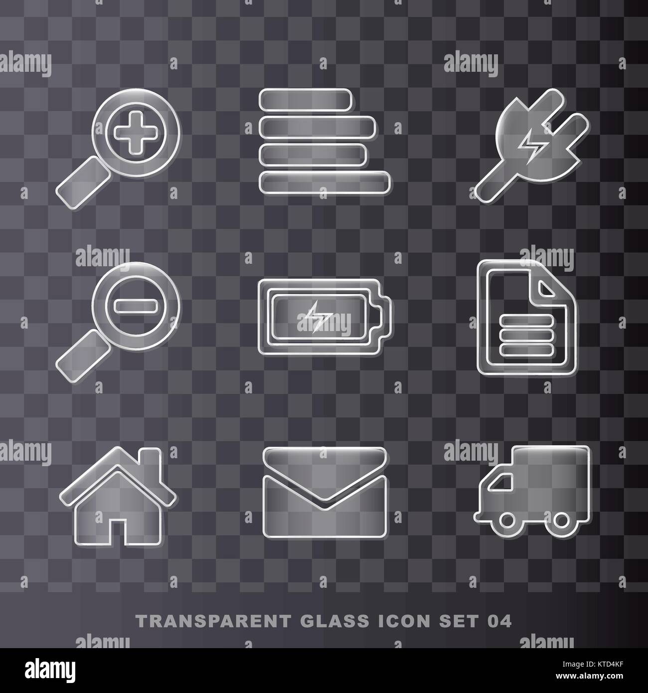 Dieses Glas transparent Icon Set kann sowohl für Print- und digitale verwendet werden. Stock Vektor