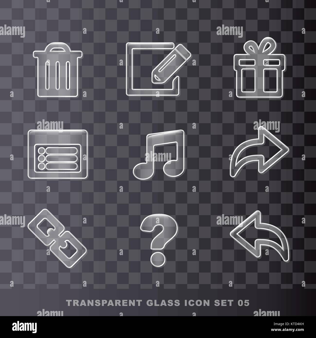 Dieses Glas transparent Icon Set kann sowohl für Print- und digitale verwendet werden. Stock Vektor