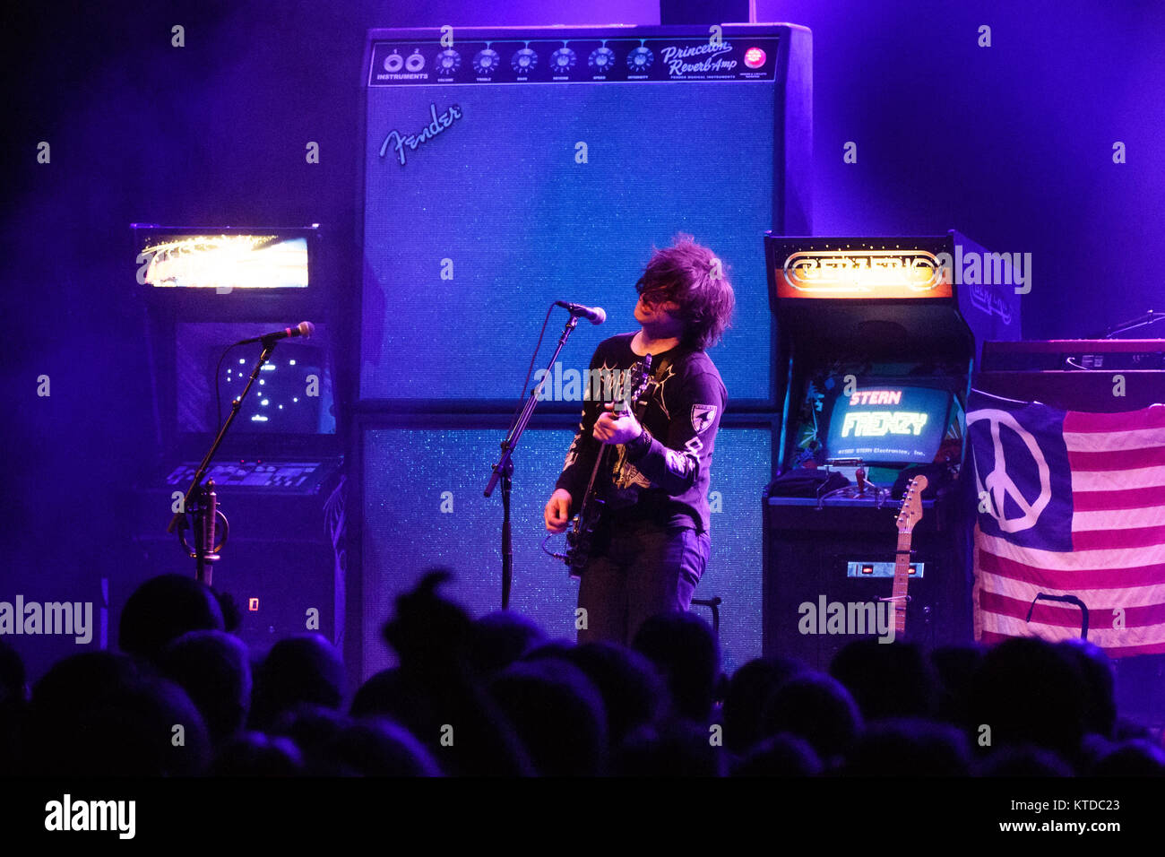 Der amerikanische Sänger, Songwriter und Musiker Ryan Adams führt ein Live Konzert in Sentrum Scene in Oslo. Norwegen, 09.03 2015. Stockfoto