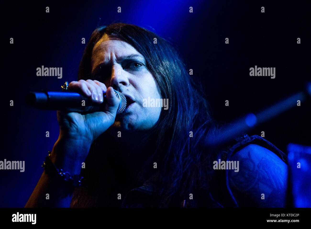 Der norwegischen Black Metal Band Satyricon führt ein Live Konzert in den Amager Bio in Kopenhagen. Hier Sänger Satyr gesehen wird live auf der Bühne. Dänemark, 07.11 2013. Stockfoto