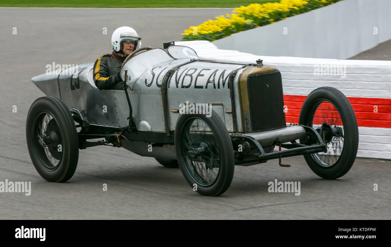 1916 Sunbeam "Indianapolis" Angetrieben von Julian Majzub in der SF. Edge Trophy am Goodwood 75 Mitgliederversammlung 2017 Stockfoto