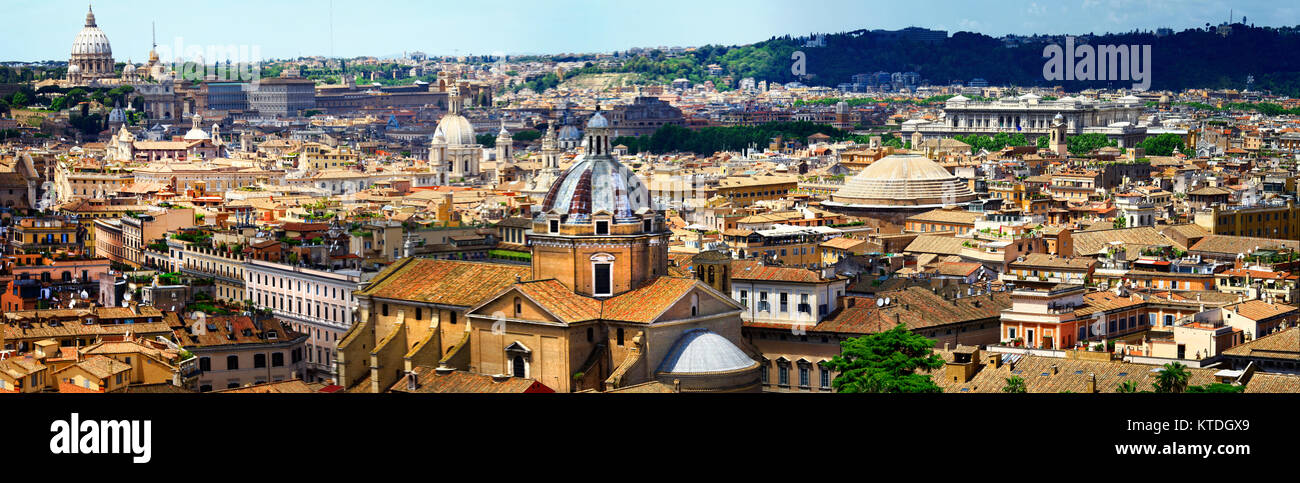 Beeindruckende Rom Stadt, Panoramaaussicht, Italien. Stockfoto