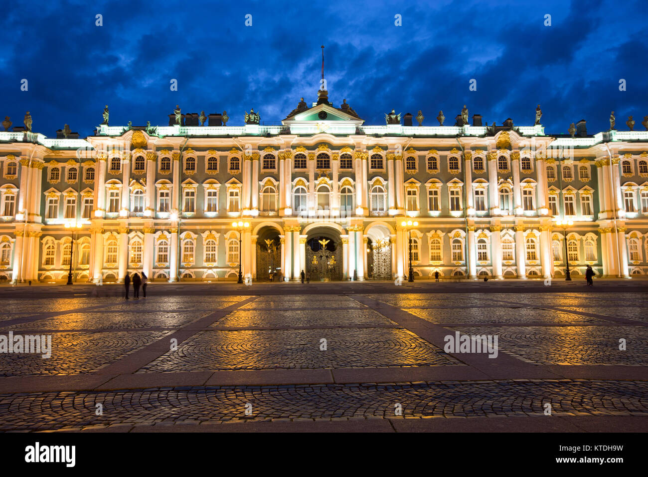Eremitage, Abend, St Petersburg, UNESCO-Weltkulturerbe, Russland Stockfoto