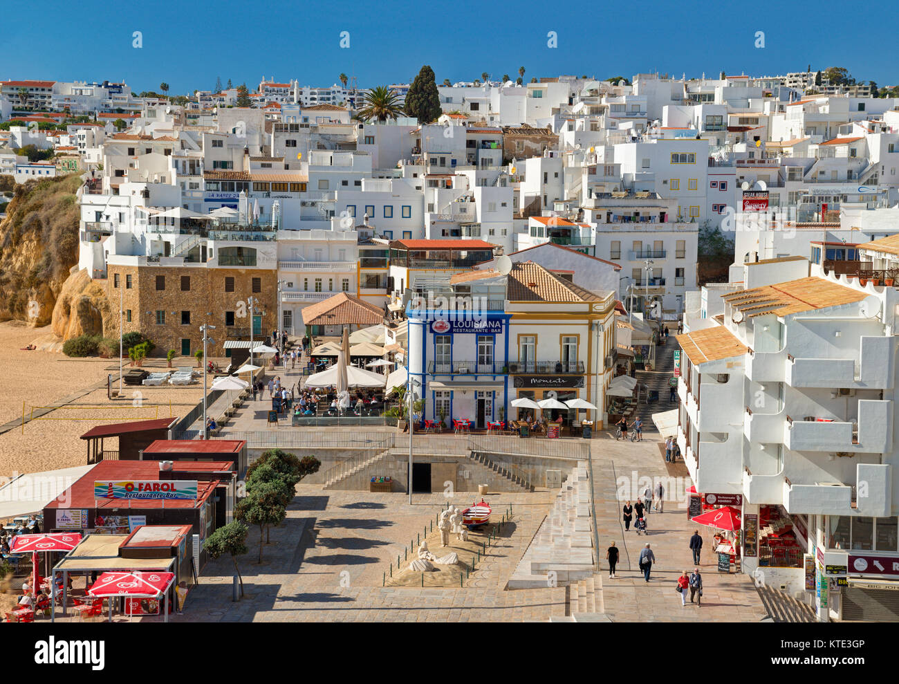 Die Altstadt von Albufeira im Winter Stockfoto