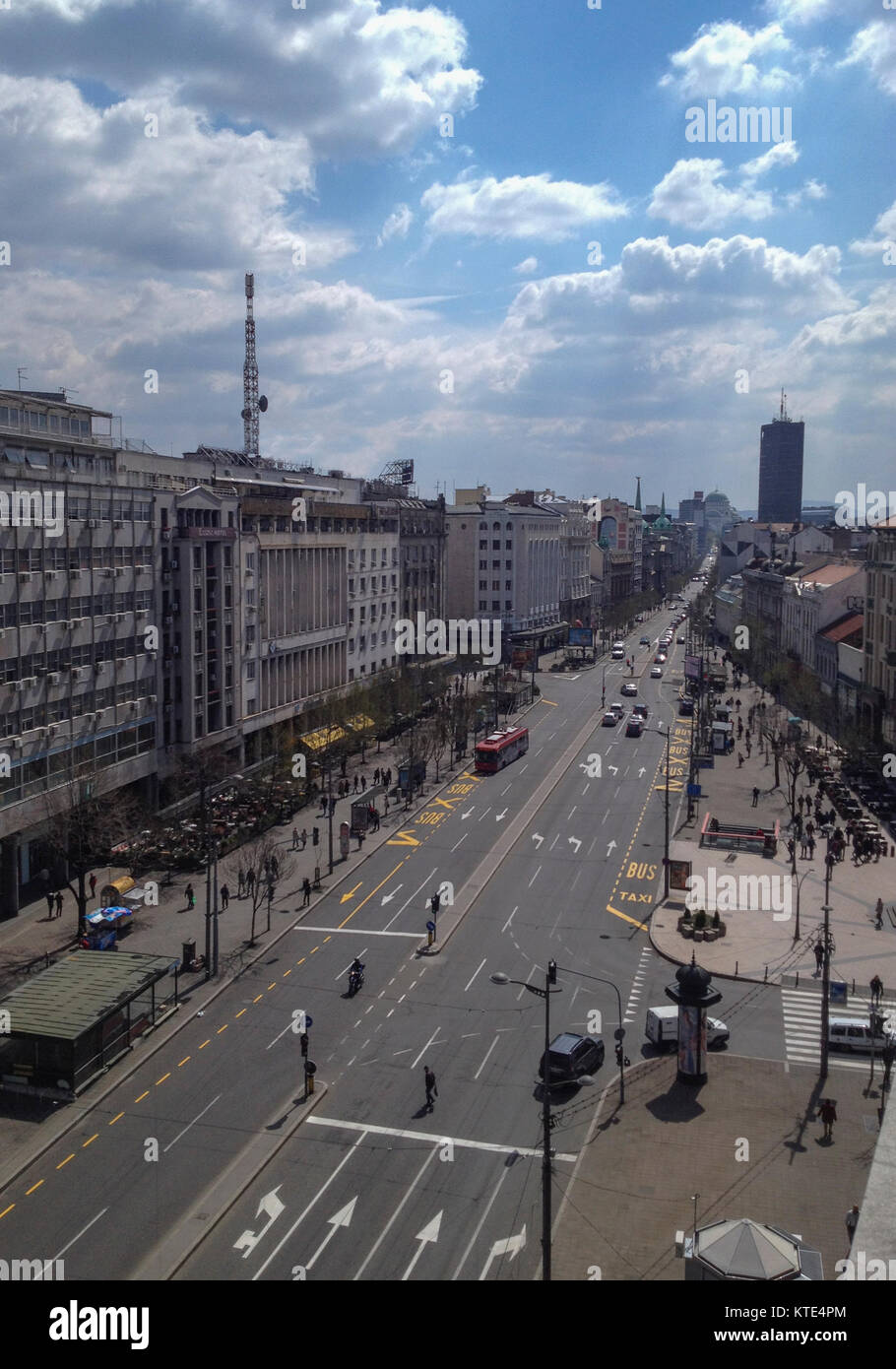 Belgrade City Panoramaaussicht Stockfoto