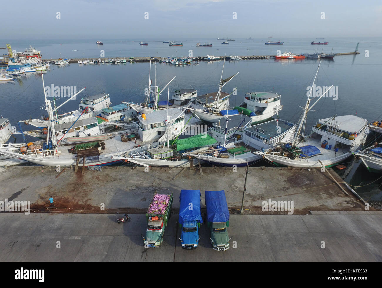 Paotere Hafen Makassar Stockfoto