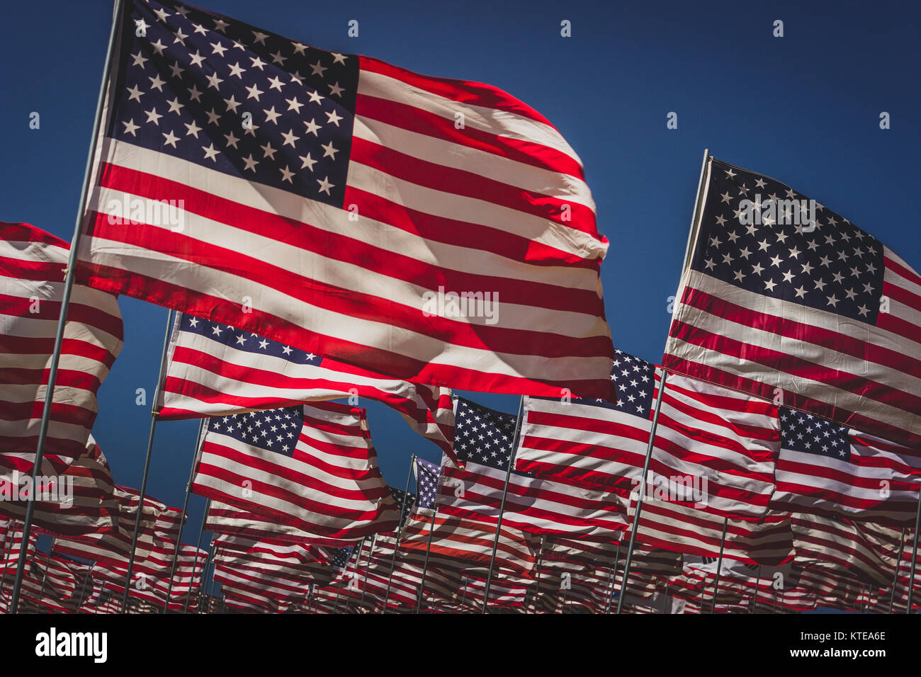 Pepperdine Universität "Wellen der Flags' Denkmal zu Ehren 9/11 Opfer, Malibu, Kalifornien Stockfoto