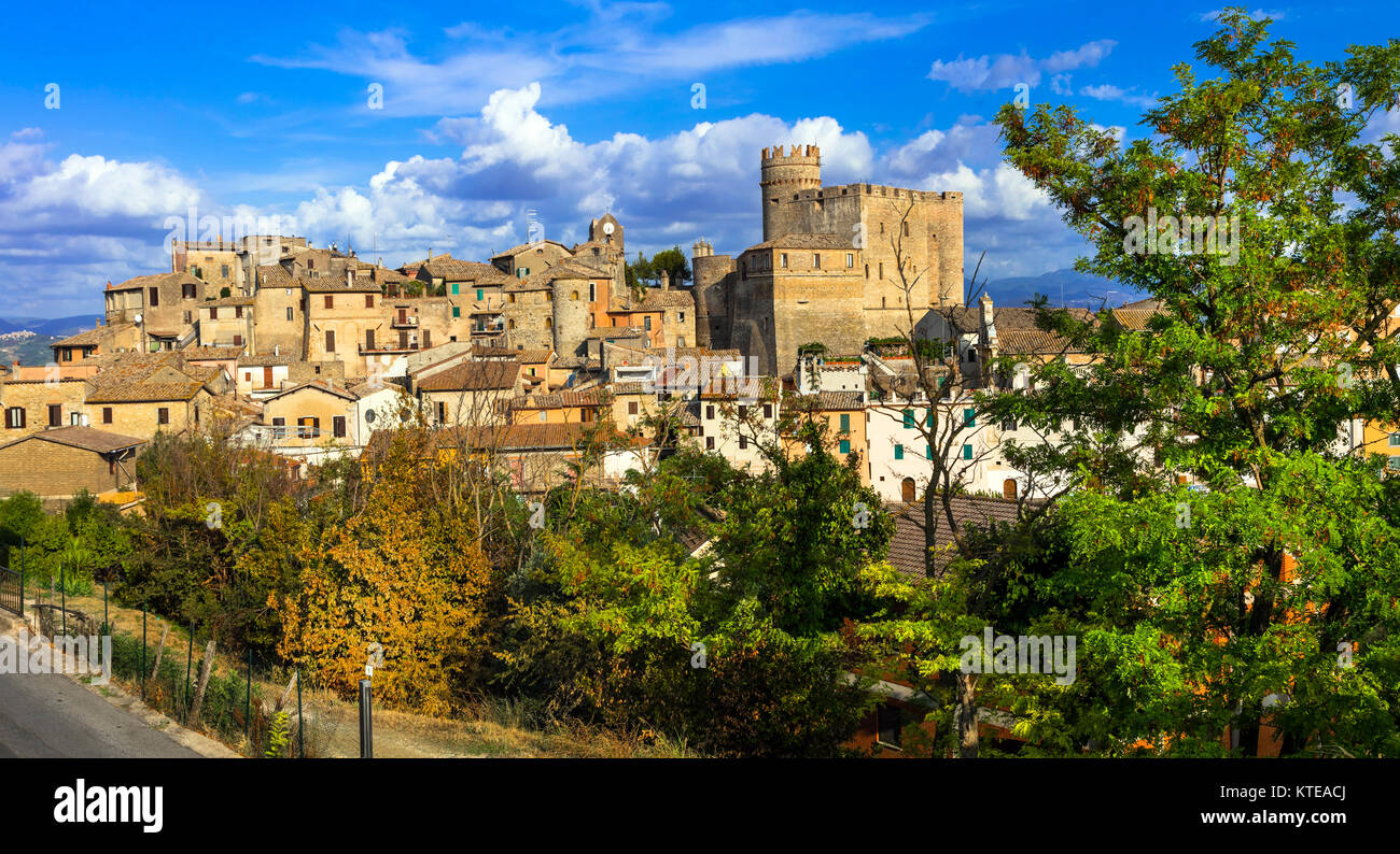 Schöne Nazzano Romano alten mittelalterlichen Dorf, Latium, Italien. Stockfoto