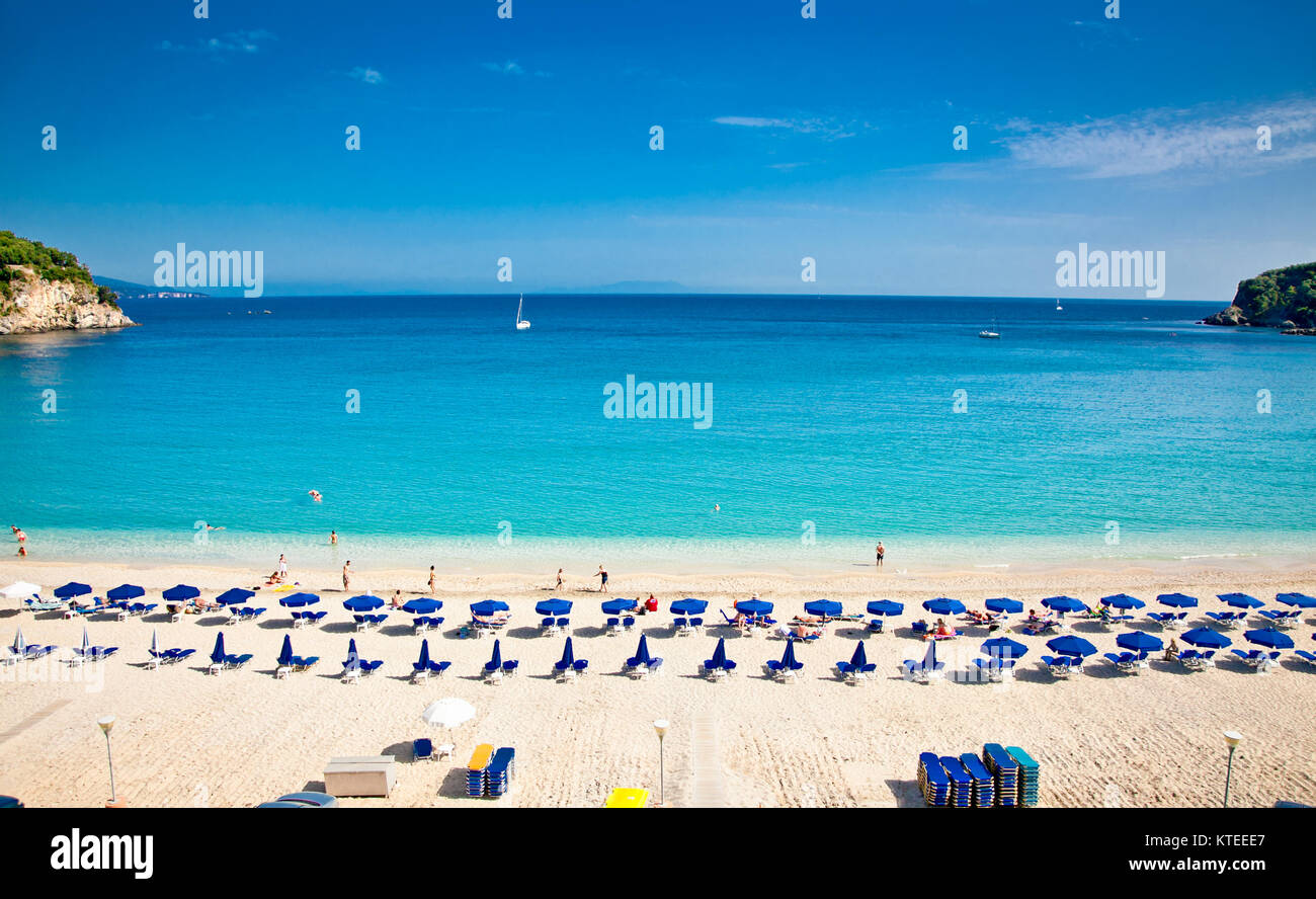 Schöne Valtos Beach in der Nähe von Parga Stadt Syvota Bereich in Griechenland. Stockfoto