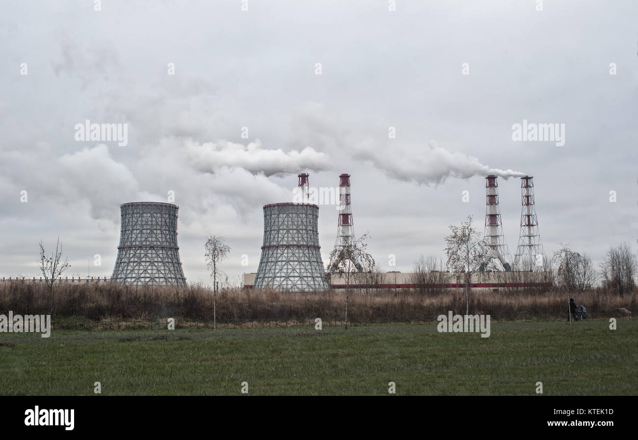 Thermische Kraftwerk in Russland Stockfoto