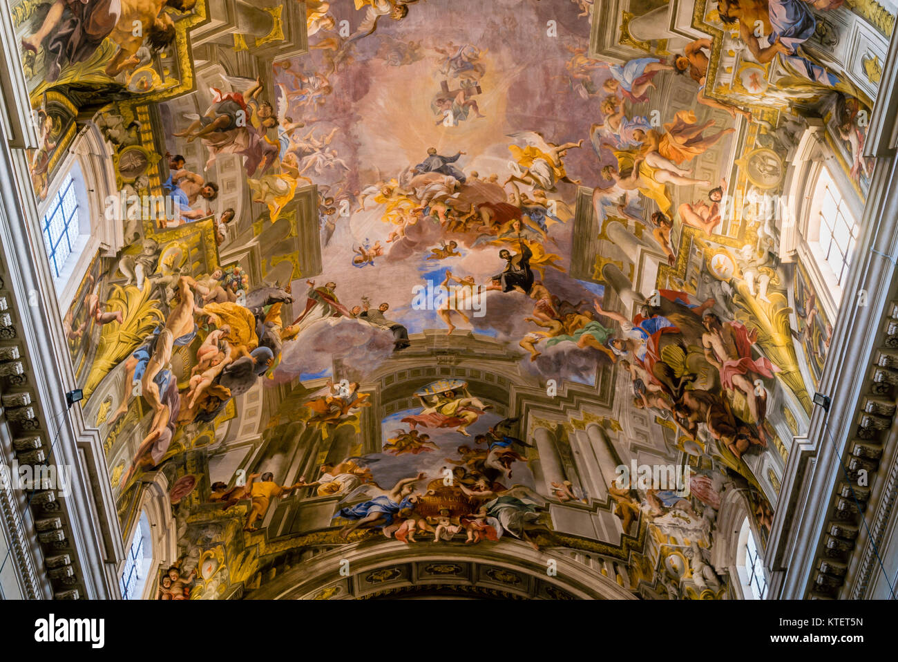 Sant Ignazio Kirche bemalten Decken des Malers Andrea Pozzo in Rom Stockfoto