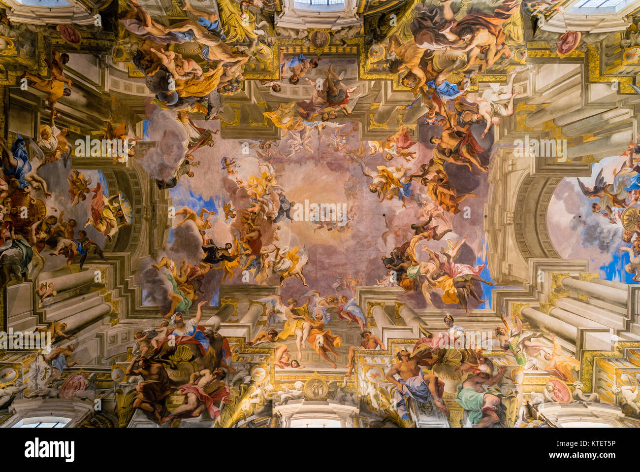 Sant Ignazio Kirche Gemälde des Malers Andrea Pozzo in Rom Stockfoto