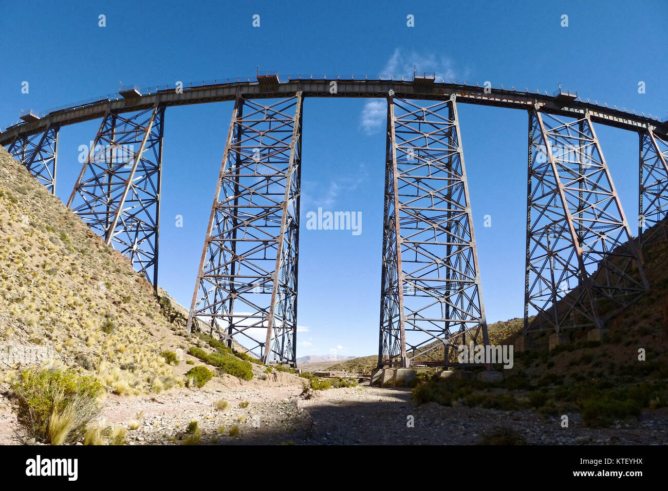 La Polvorilla, Salta, Argentinien. Stockfoto