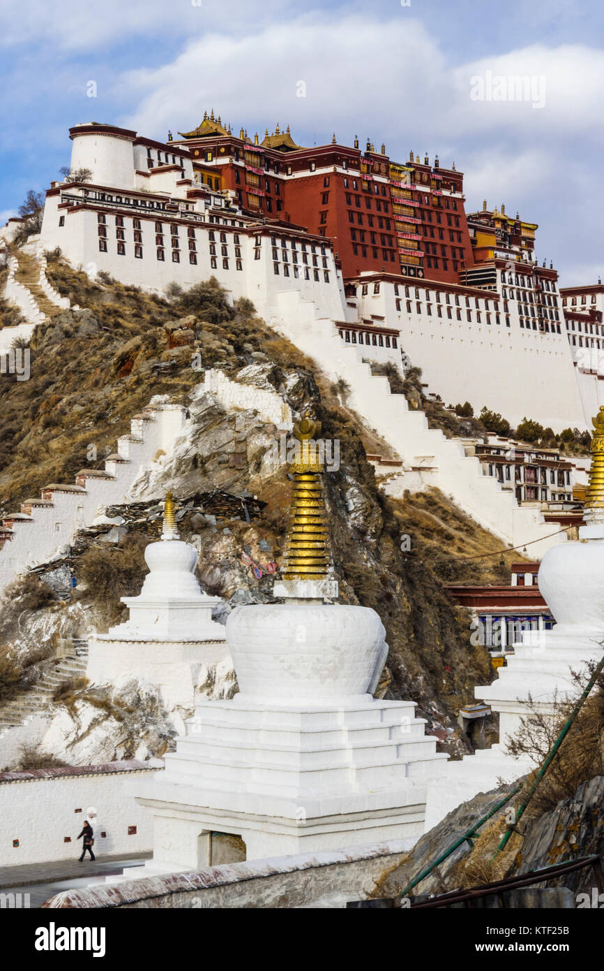 Potala-palast. Lhasa, Tibet Stockfoto