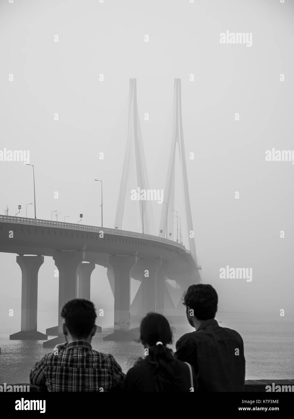 Bandra-Worli Sea Link Bridge Stockfoto