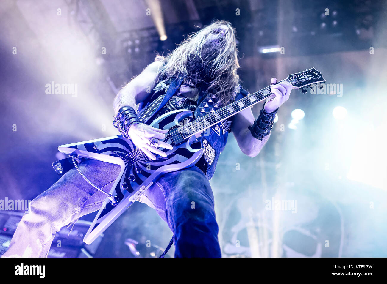 Die amerikanische Heavy Metal Band Black Label Society führt ein Live Konzert am Rockefeller in Oslo. Hier band Gründer, Sänger und Gitarrist Zakk Wylde ist live auf der Bühne gesehen. Norwegen, 03/03 2015. Stockfoto