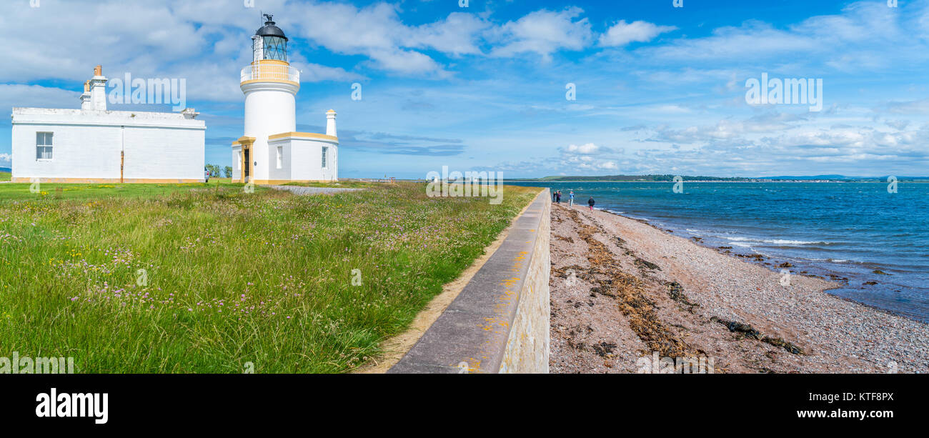 Chanonry Point, am Ende der Chanonry Ness, eine Landzunge bis in den Moray Firth zwischen Fortrose und Rosemarkie auf der Black Isle, Schottland Stockfoto